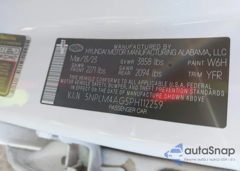 2023 Hyundai Elantra Sel from USA, damaged, VIN 5NPLM4AG5PH112259